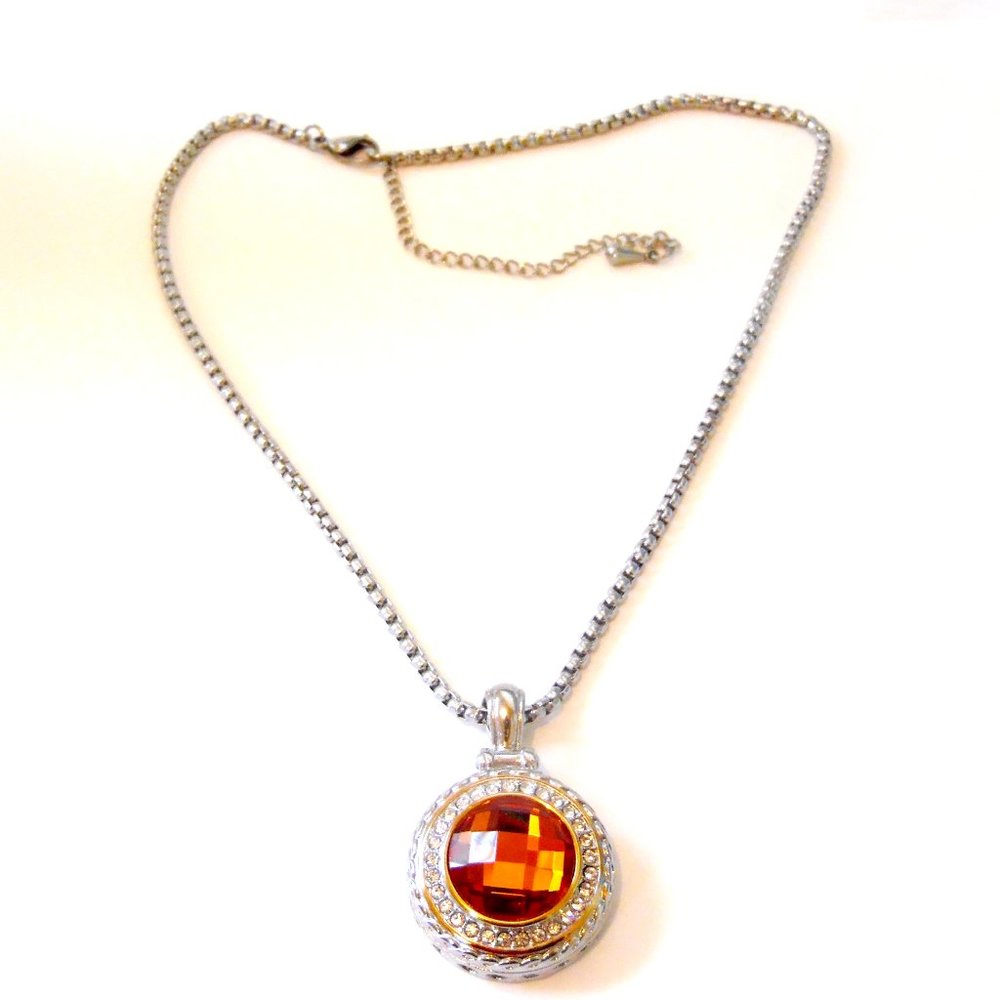 Emma Skye Citrine Colored Crytal Necklace
